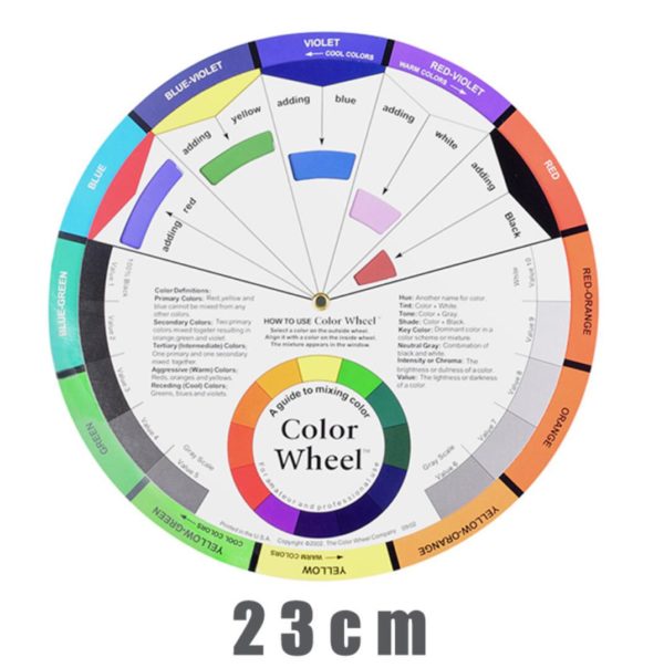 Färgtonscirkel Color Wheel for att guida dig hur man blanda olika färger.Storleken på produkten