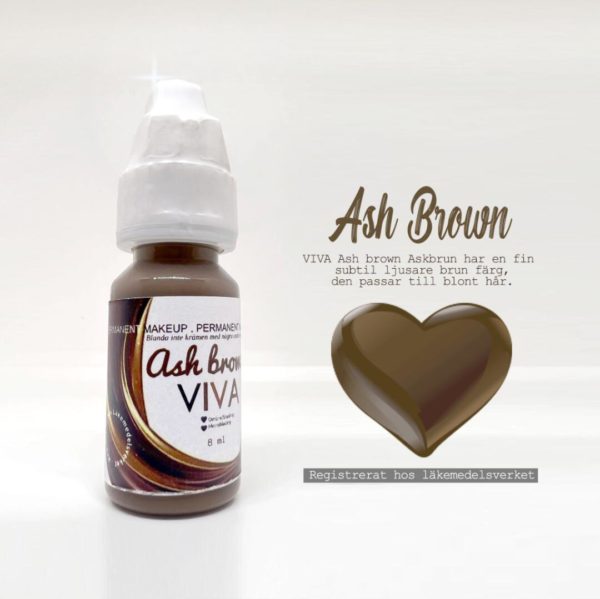 Ash Brown för Microblading & Powder brows pulver ögonbryn Pigment 8 ml Kosmetisk tatuering färg