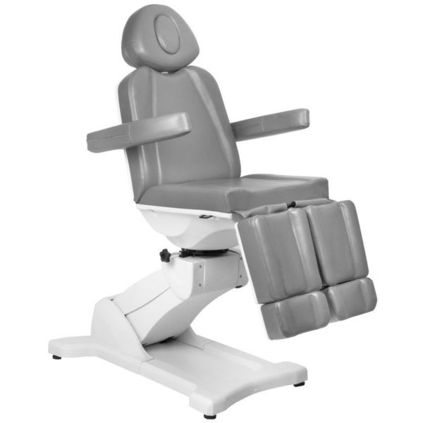 Elektrisk behandlingsstol, fotvård stol. Modell Azzurro 869AS roterande pedi med 5 motorer i grå