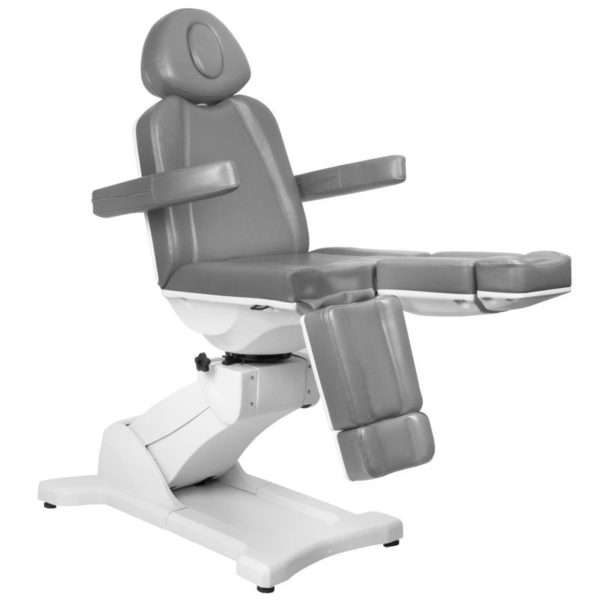 Elektrisk behandlingsstol, fotvård stol. Modell Azzurro 869AS roterande pedi med 5 motorer i grå. Detaljer bild 3