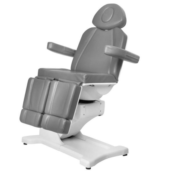 Elektrisk behandlingsstol, fotvård stol. Modell Azzurro 869AS roterande pedi med 5 motorer i grå. Detaljer bild 5