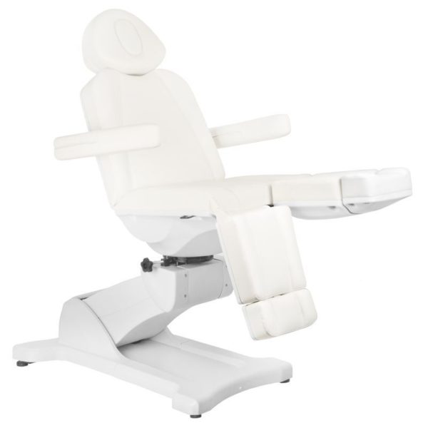 Elektrisk behandlingsstol, fotvård stol. Modell Azzurro 869AS roterande pedi med 5 motorer i vit Detaljer bild 3