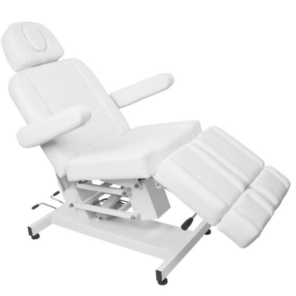 Elektrisk behandlingsstol till fotvård & kliniken. Modell Azzurro 706 pedi 1 motor vit Närbild 5 med detaljerna