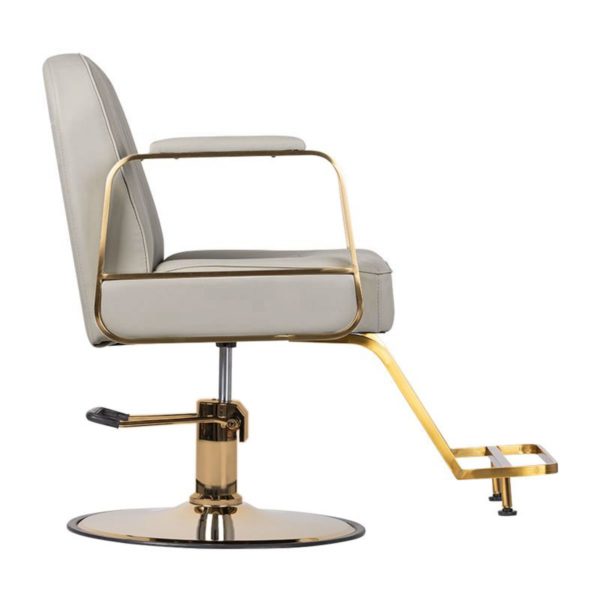 Gabbiano frisörstol Acri guld - beige Närbild på sidan