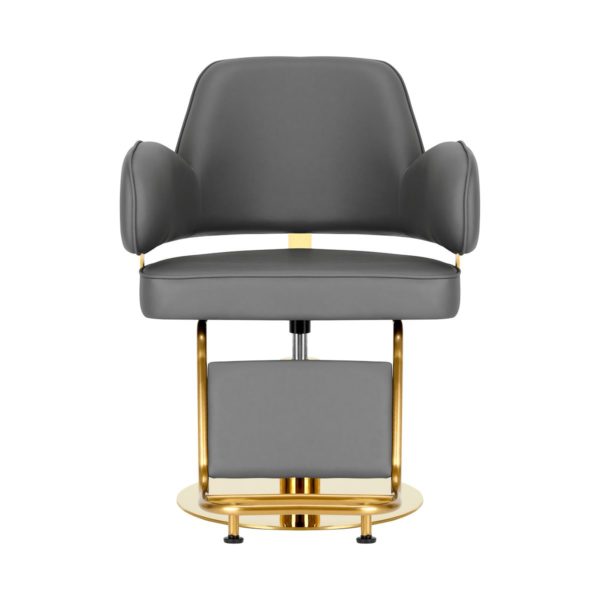 Gabbiano frisörstol Linz NQ guld grå Närbild på framsidan