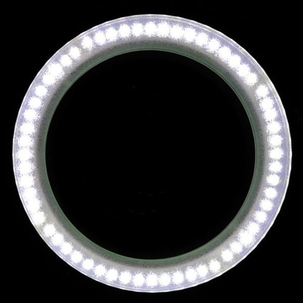 Elegante med belysning LED SMD Elegante 6014 60 5d med stativ. Närbild på förstoringslampan i nattljus (2)