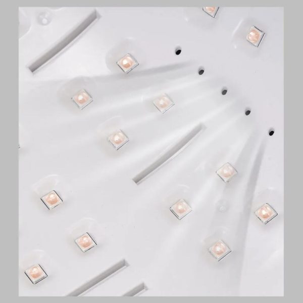 Emilia Pro Plus UV LED Nagelampa 180w Toppkvalitet Dubbla utrymmen Ny design för gelenaglar, polygel, gellack. Närbild på LED pärlor
