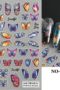 Nagelklistermärken Vårfin Våriga färgglada fjärilar i olika färger och form Blandad för våriganaglar NO-75