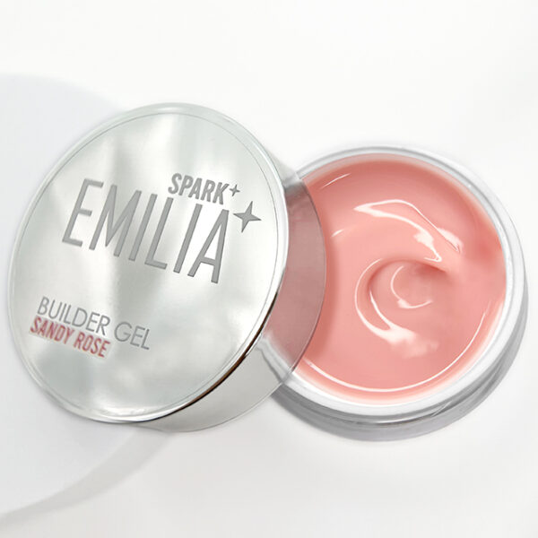 EMILIA SPARK BUILDER GEL SANDY ROSE Produkt för hållbar och perfekta ljus krämiga rosa gelenaglar