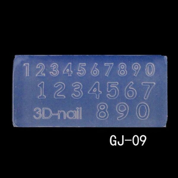 Gjutform silikon siffror till naglar Nailart